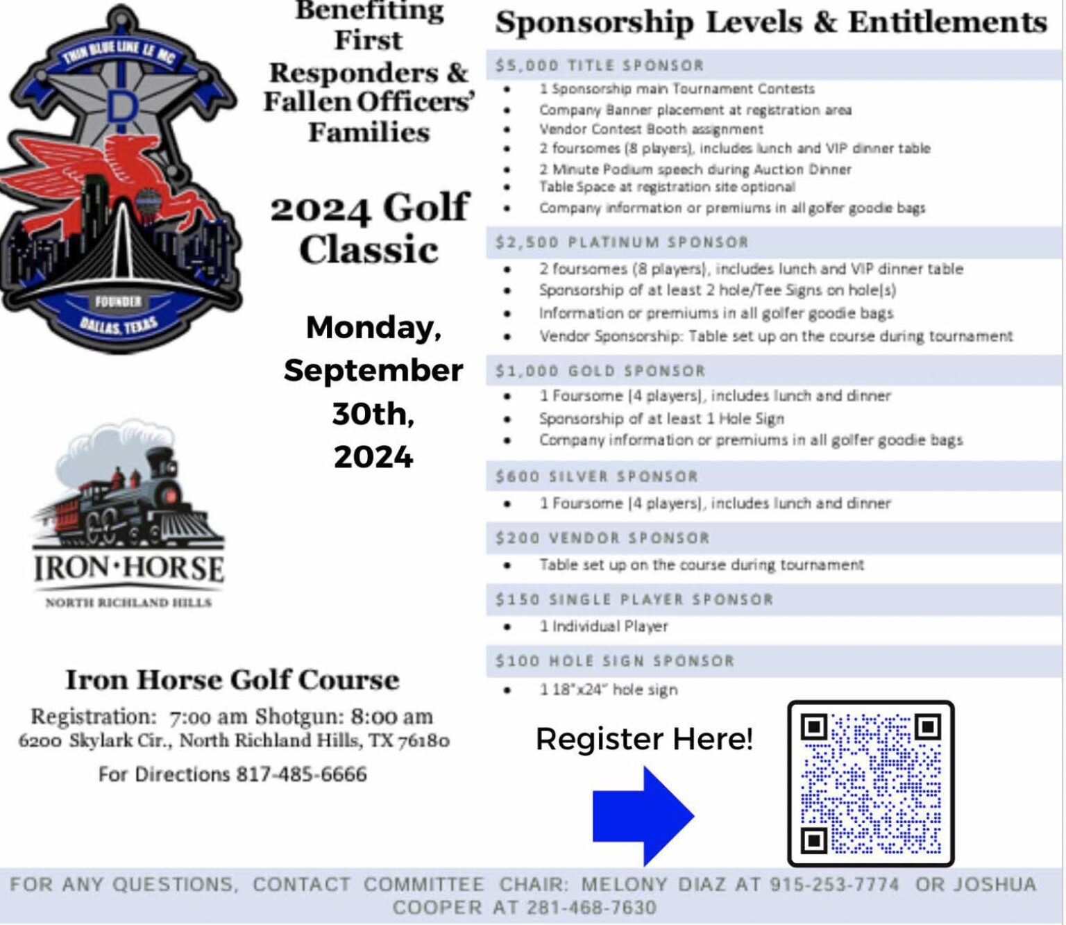 2024 Golf Classic Thin Blue Line Dallas Chapter Thin Blue Line LEMC